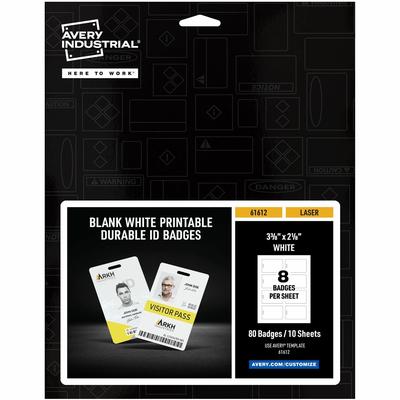 Avery 61612 Name Badge, 80 Packaged Quantity, 2.1