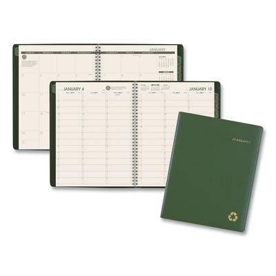 At-A-Glance 70950G60 Recycled Weekly Vertical-Column Format Appointment Book, 11 x 8.25, Green Cover, 12-Month (Jan to Dec): 2024