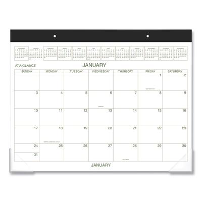 At-A-Glance GG2500-00 Two-Color Desk Pad, 22 x 17, White Sheets, Black Binding, Clear Corners, 12-Month (Jan to Dec): 2024