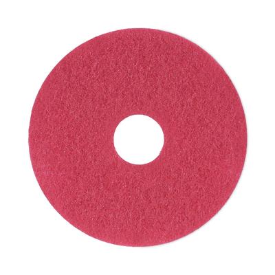 Boardwalk 4013RED Buffing Floor Pads, 13" Diameter, Red, 5/Carton - Case of 5