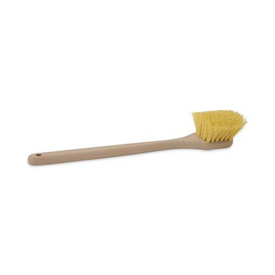 Boardwalk BRU 4320 Utility Brush, Cream Polypropylene Bristles, 5.5 Brush, 14.5" Tan Plastic Handle BWK4320