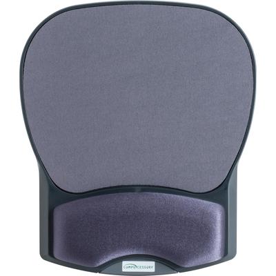 Compucessory 55302 Charcoal Mouse Pad w/ Gel Wrist Rest, 8 7/10 x 10 1/5 x 1 1/5