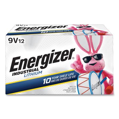 Energizer LN522 Industrial Lithium 9V Battery, 9 V, 12/Box - Pack of 12 EVELN522