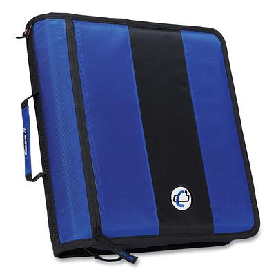 Case it™ D186BLK King Size Mighty Zip Tab Binder, 3 Rings, 4