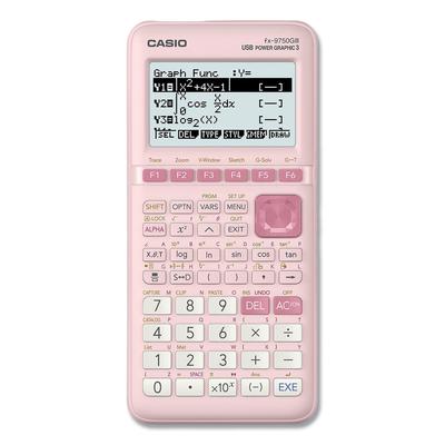 Casio FX9750GIIIPK FX-9750GIII 3rd Edition Graphing Calculator, 21-Digit LCD, Pink