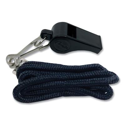 CH Products BP601 Sports Whistle with Black Nylon Lanyard, Plastic, Black - 1 Dozen