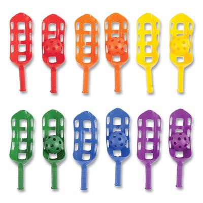 CH Products SBS1SET Scoop Ball Set, Plastic, Assorted Colors, 2 Scoops/1 Ball Per Set, 6 Sets - Set of 6