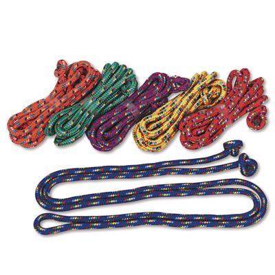 Champion CR8SET Braided Nylon Jump Ropes, 8ft, 6 Assorted-Color Jump Ropes/Set - Set of 6