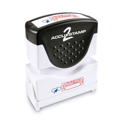 Consolidated Stamp 35544 Pre-Inked Shutter Stamp, Red/Blue, ENTERED, 1 5/8 x 1/2