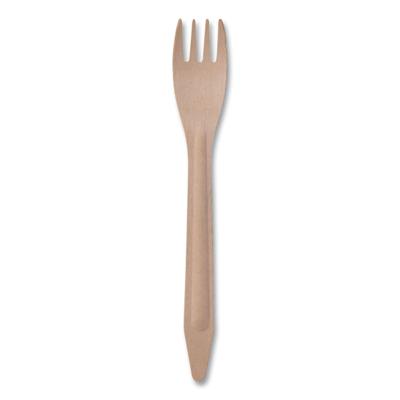 Eco-Products, Inc. EPS212W Wood Cutlery, Fork, Natural, 500/Carton - Case of 500