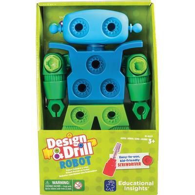 Educational Insights 4127 Toy Robot, Design and Drill, 6-1/4