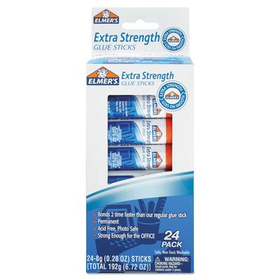 Elmer's Products, Inc. E554 Extra-Strength Office Glue Stick, 0.28 oz, Dries Clear, 24/Pack - Pack of 24 Sticks