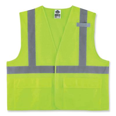 Ergodyne 21149 GloWear 8220HL Class 2 Standard Mesh Hook and Loop Vest, Polyester, 4X-Large/5X-Large, Lime, Ships in 1-3 Business Days