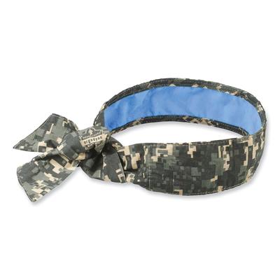 Ergodyne 12562 Chill-Its 6700CT Cooling Bandana PVA Tie Headband, One Size Fits Most, Camo, Ships in 1-3 Business Days