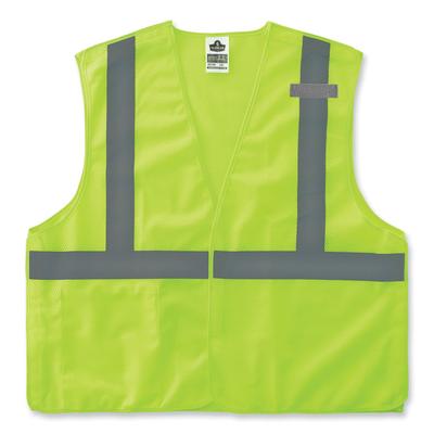 Ergodyne 24541 GloWear 8215BA-S Single Size Class 2 Economy Breakaway Mesh Vest, Polyester, X-Small, Lime, Ships in 1-3 Business Days EGO24541