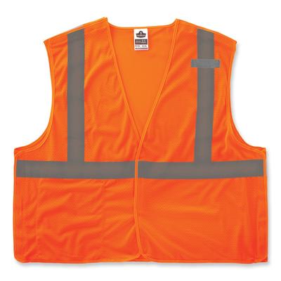 Ergodyne 24551 GloWear 8215BA-S Single Size Class 2 Economy Breakaway Mesh Vest, Polyester, X-Small, Orange, Ships in 1-3 Business Days EGO24551