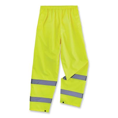 Ergodyne 25348 GloWear 8916 Class E Lightweight Hi-Vis Rain Pants, 4X-Large, Lime, Ships in 1-3 Business Days