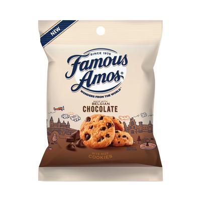 Famous Amos® 22000424 Famous Amos Cookies, Chocolate Chip, 2 oz Bag, 36/Carton - Case of 36