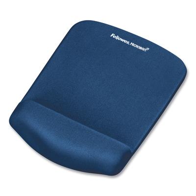 Fellowes 9287301 PlushTouch Mouse Pad with Wrist Rest, 7.25 x 9.37, Blue