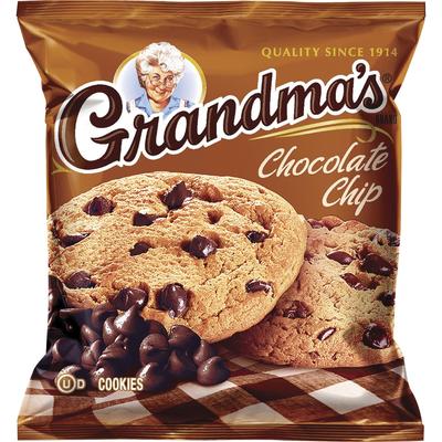 Grandma's 45092 Chocolate Chip Cookies, Chocolate Chip, 2.88 oz, 60/Carton - Case of 60