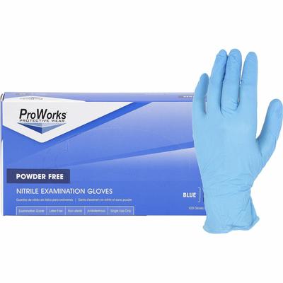 Hospeco GLN135FX Nitrile Exam Gloves, X-Large Size, 100/Box, 4 mil Thickness, 9.50" Glove Length - Case of 1000