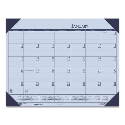 House Of Doolittle 124-73 EcoTones Recycled Monthly Desk Pad Calendar, 22 x 17, Sunset Orchid Sheets, Cordovan Corners, 12-Month (Jan to Dec): 2024