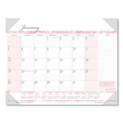 House Of Doolittle 1466 Recycled Monthly Desk Pad Calendar, Breast Cancer Awareness Artwork, 18.5 x 13, Black Binding/Corners,12-Month(Jan-Dec): 2024