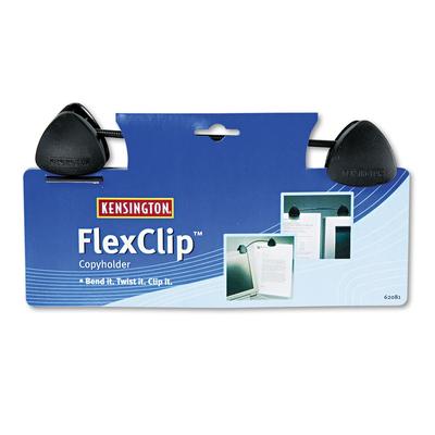 Kensington 62081 FlexClip Gooseneck Copyholder, Monitor/Laptop Mount, Black