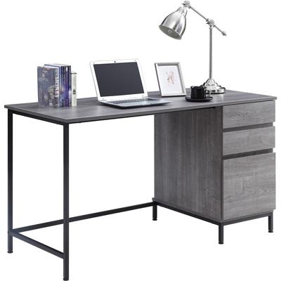Lorell 97616 SOHO 3-Drawer Desk, 55" x 23.6" x 30", 3 x File Drawer(s), Charcoal, Powder Coated Leg LLR97616