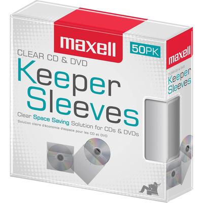 Maxell 190150 Disc Sleeve, Space-Saving, 1-1/2"Wx5-1/4"Lx6-1/2"H, 50/PK, Clear - Pack of 50