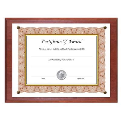 Nudell Plastics 18813M Award-A-Plaque Document Holder, Acrylic/Plastic, 10-1/2 x 13, Mahogany