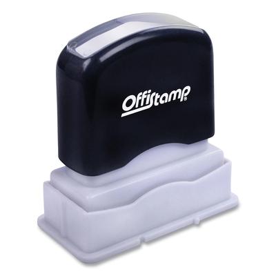 Offistamp® 034519 Pre-Inked Message Stamp, COMPLETED, 1.63" x 0.38", Blue Ink MKG034519