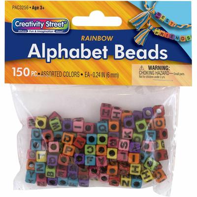 Pacon 3256 Alphabet Beads, Skill Learning: Alphabet, Assorted - Pack of 150