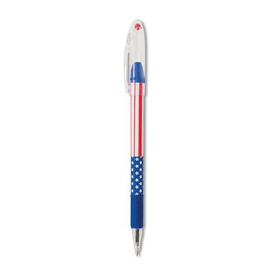 Pentel BK90USAA R.S.V.P. Stars and Stripes Stick Ballpoint Pen, 0.7 mm, Black Ink, Dozen - 1 Dozen