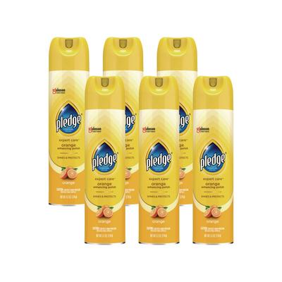 Pledge 336385 Furniture Polish, Orange, 9.7 oz Aerosol Spray, 6/Carton - Case of 6 SJN336385