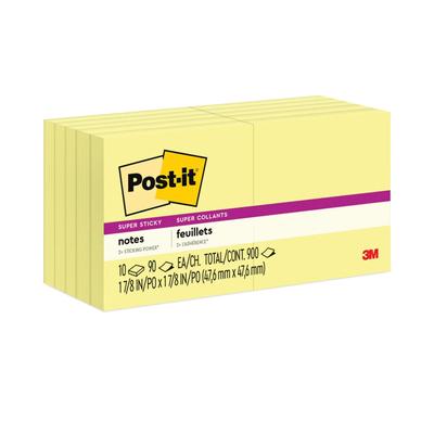 Post-it® 622-10SSCY Pads in Canary Yellow, 1.88