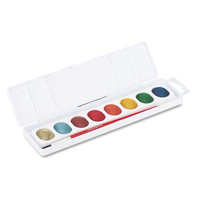 Prang 80516 Metallic Washable Watercolors, 8 Assorted Metallic Colors, Palette Tray