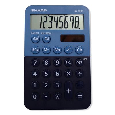 Sharp EL760RBBL EL-760RBBL Handheld Calculator, 8-Digit LCD