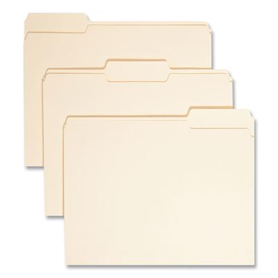 Smead 10330 Manila File Folders, 1/3-Cut Tabs, Letter Size, 100/Box - Box of 100