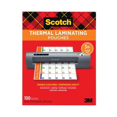 Scotch™ TP3854-100 Laminating Pouches, 3 mil, 9