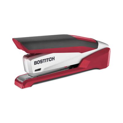Stanley Bostitch 1117 InPower Spring-Powered Premium Desktop Stapler, 28-Sheet Capacity, Red/Silver