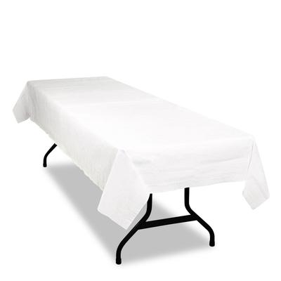 Tablemate PT549WH Table Set Poly Tissue Table Cover, 54 x 108, White, 6/Pack - Pack of 6 Covers