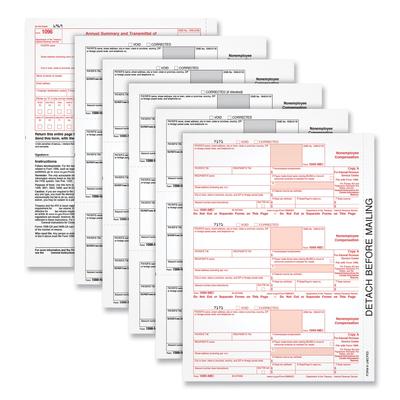 TOPS 22993NEC Five-Part 1099-NEC Tax Forms, 8.5 x 11, 3/Page, 50/Pack - Case Of 300