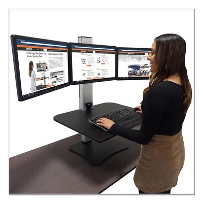 Victor DC475 High Rise Electric Triple Monitor Standing Desk - 23