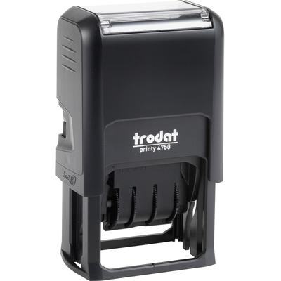 Trodat E4756 Ecoprinty 5-In-1 Date Stamp - Date Stamp - 10000 Impression(s) - Black, Red - Recycled - 1