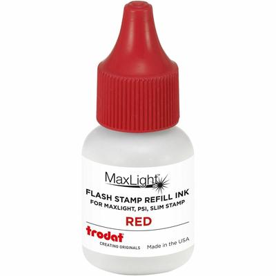 U.S. Stamp & Sign 5028 Refill Ink, 7 ml, Plastic Bottle, Red