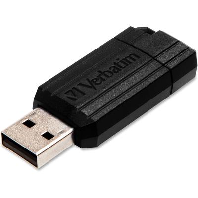 Verbatim 49062 PinStripe USB Flash Drive, 8 GB, Black