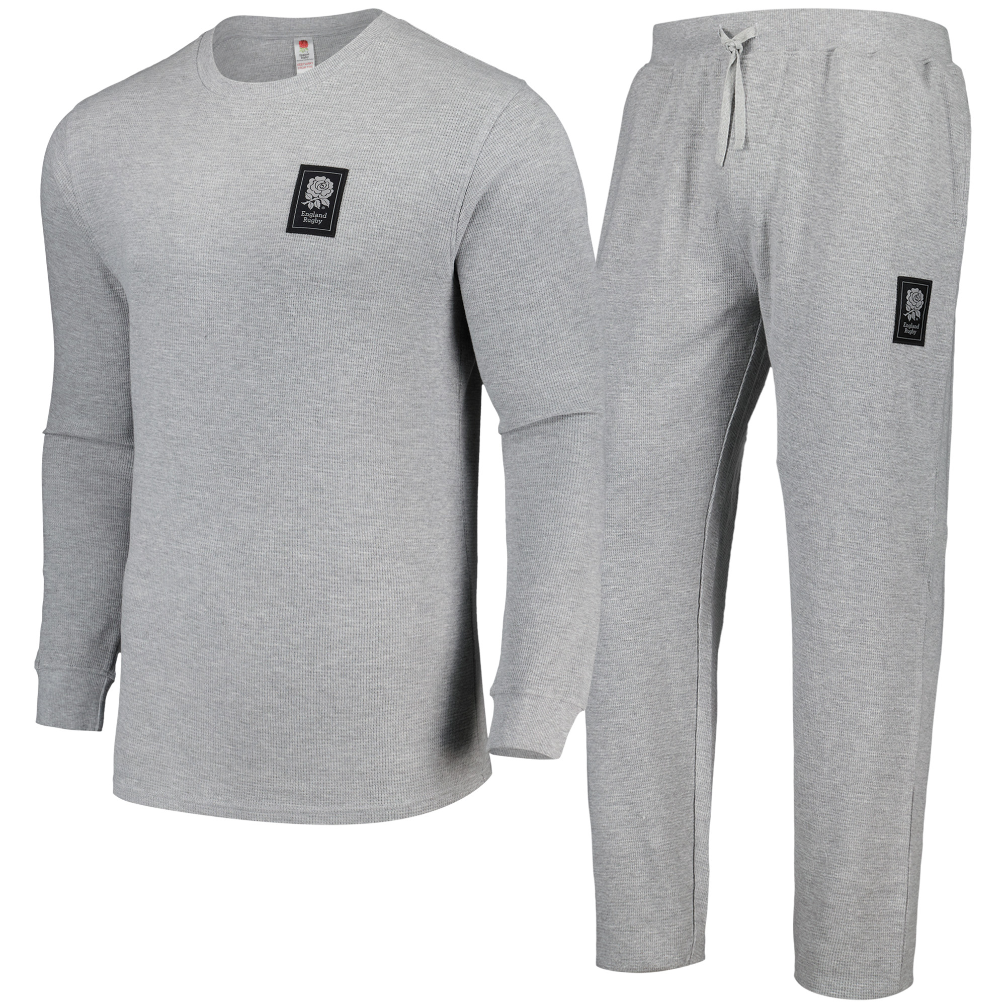 England Rugby Strick-Lounge-Set – Grau – Herren Image