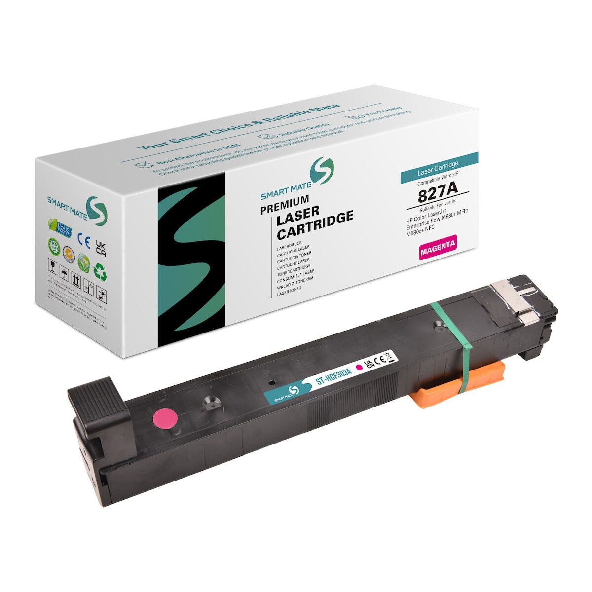 SmartMate wiederaufbereitete Laser Toner Patrone für HP CF303A (827A) Magenta Image