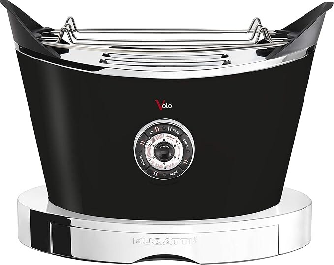 BUGATTI – Volo Toaster, schwarze Farbe – einfarbige Oberfläche – 930 Watt Image